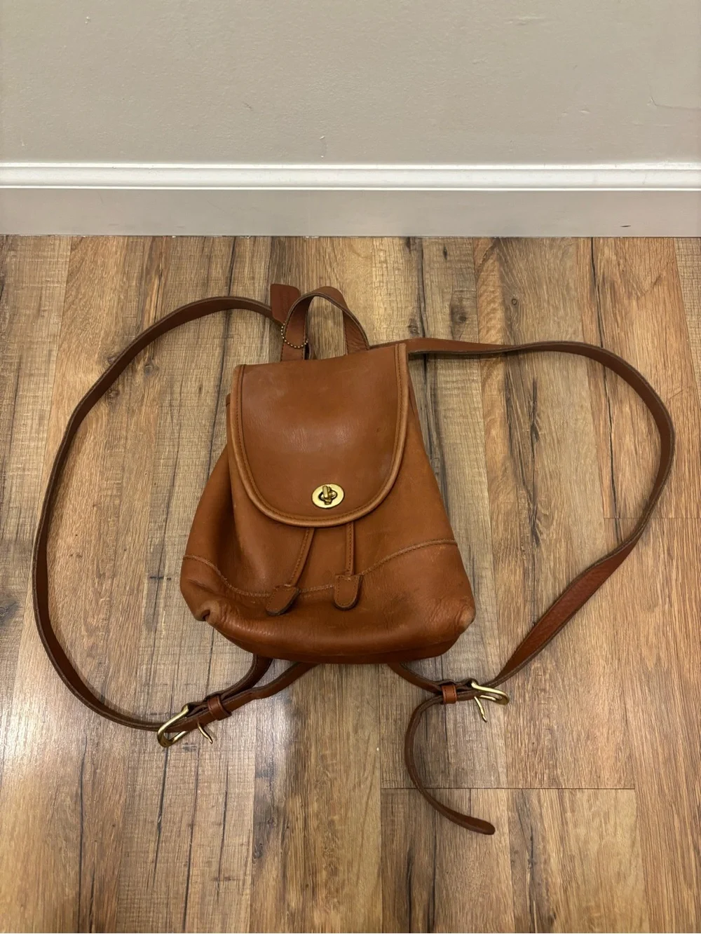 Coach Vintage Brown Leather Mini Backpack
